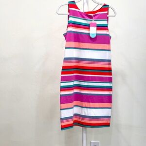 NWT Joules Beside the Seaside size 6 COTTON STRIPED SLEEVELESS DRESS. BRITISH